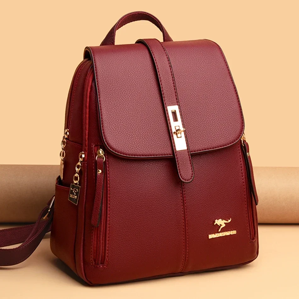 Women Leather Large Capacity B - Leather Backpack Vintage review and price