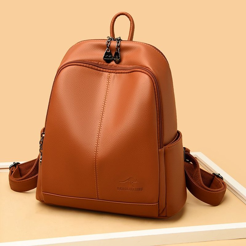 New Korean Soft pu Leather Lar - Leather Backpack Vintage review and price