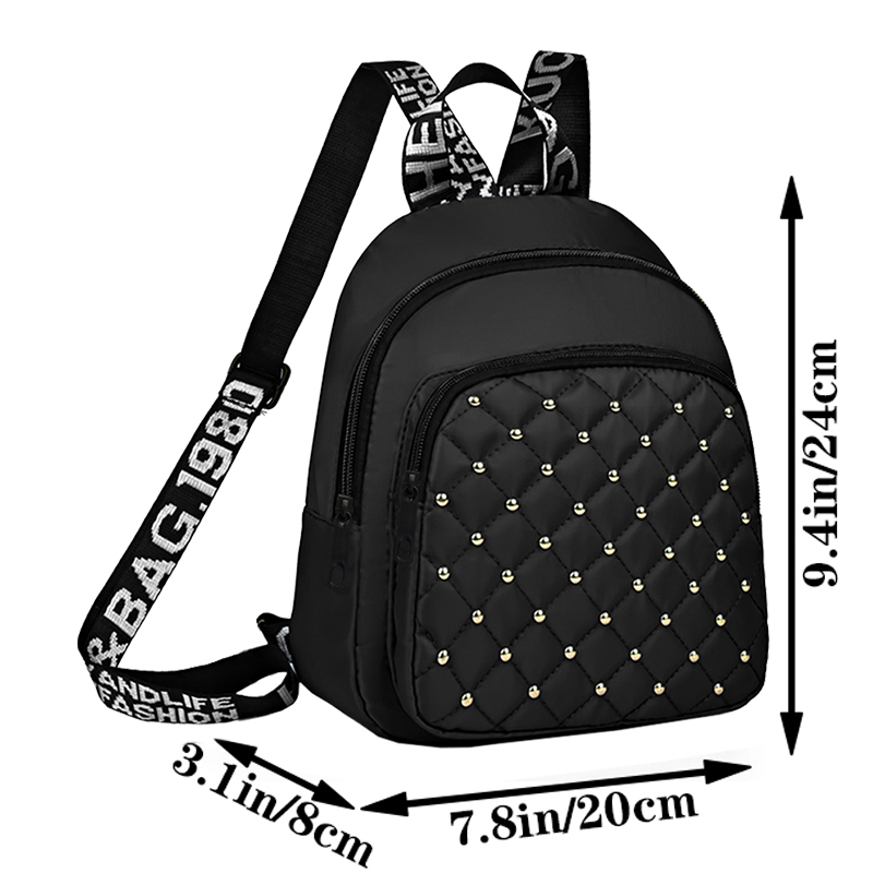 Chic Stylish Studded Backpack  - Canvas Backpack Casual review and price