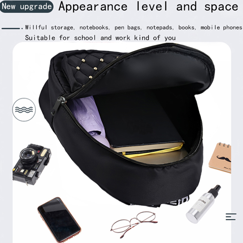 Chic Stylish Studded Backpack  - Canvas Backpack Casual review and price